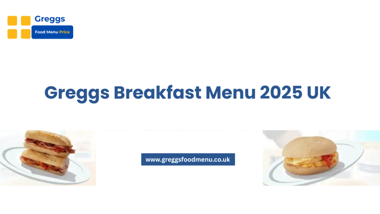 GreggsBreakfast Menu