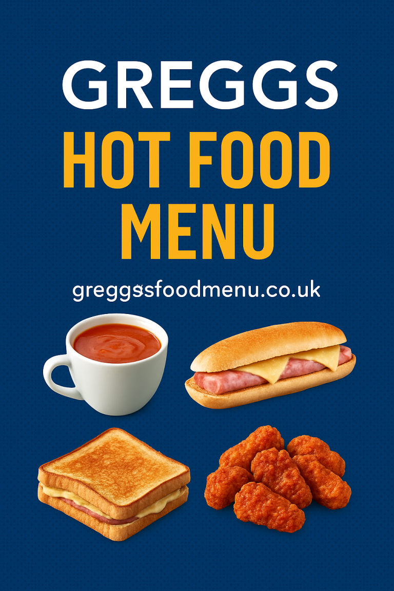 Greggs Hot Food Menu