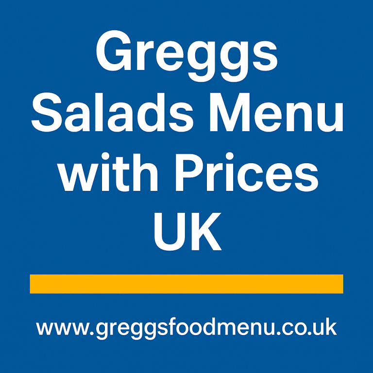 Greggs Salads Menu